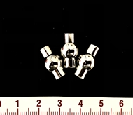 10 magnetlåse 4 mm. Platin farvede